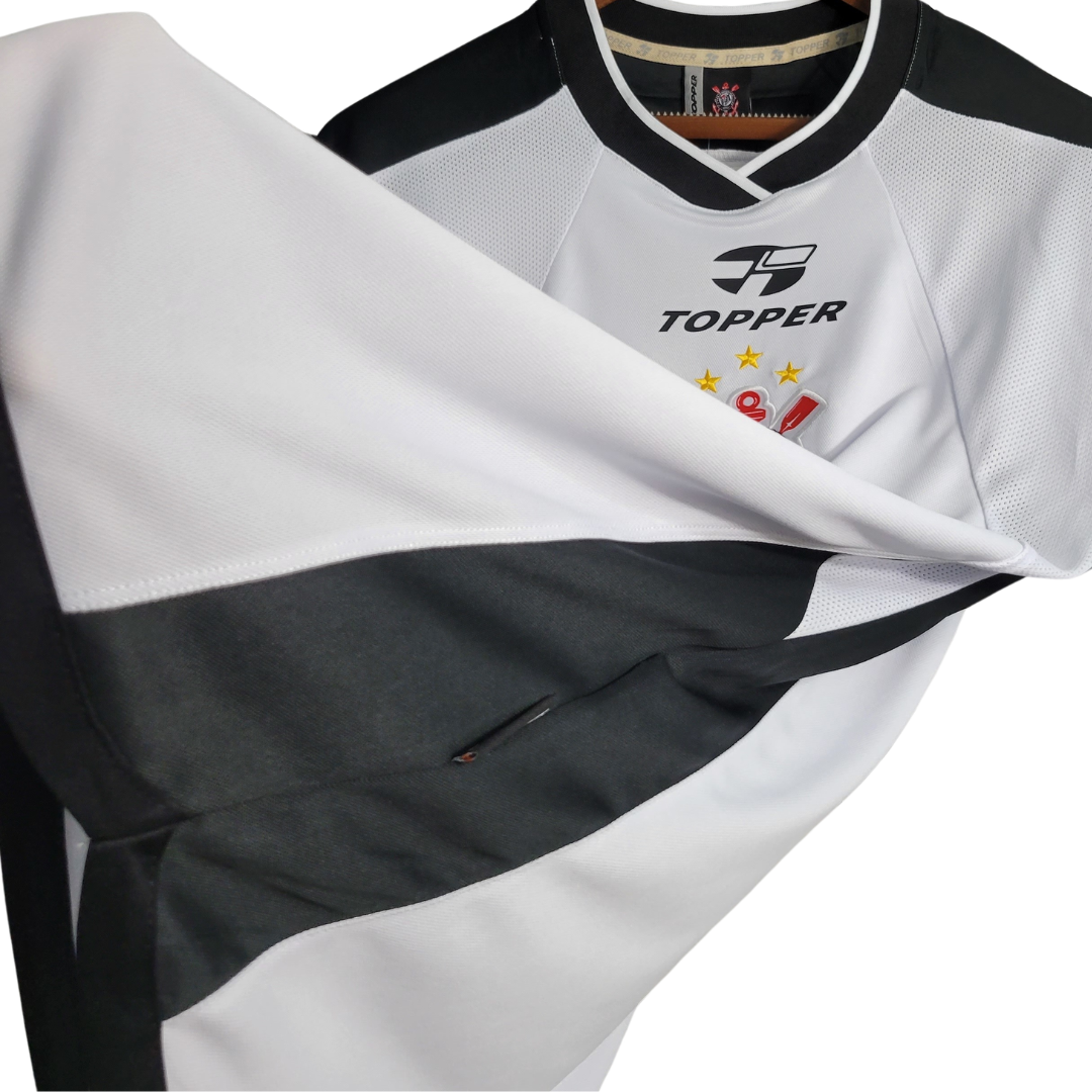 Camisa Corinthians I 2000 Mundial de Clubes - Retrô Topper Masculina - Branca
