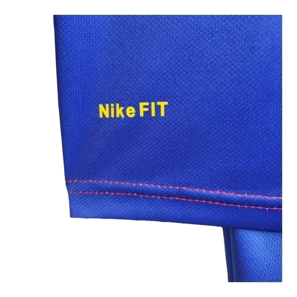Conjunto Infantil Barcelona I 2008/2009 - Retrô Nike - Azul e vermelho com detalhes em amarelo