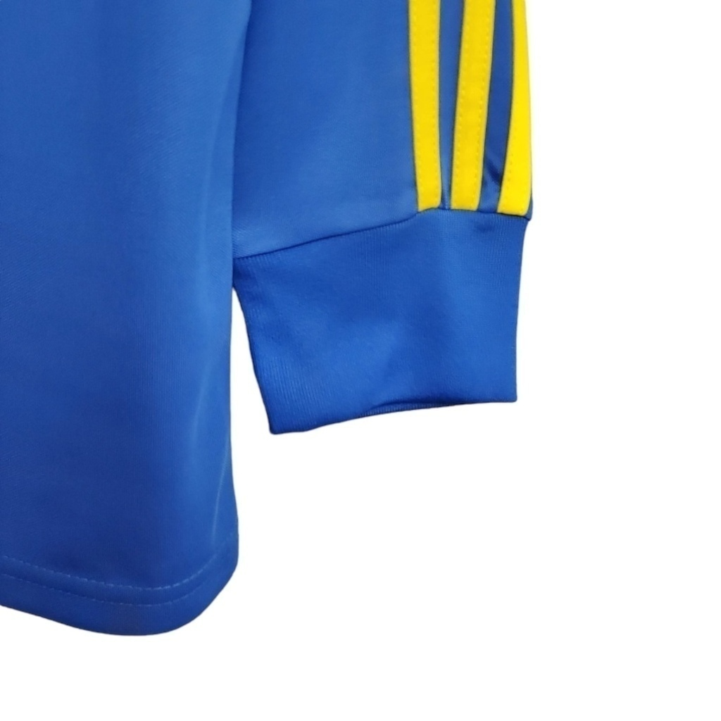 Camisa Boca Juniors I 1981 Manga Longa - Retrô Adidas - Azul com detalhes em amarelo