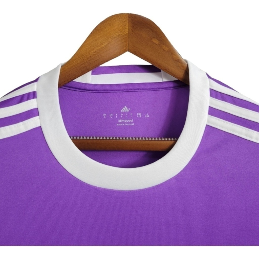 Camisa Real Madrid II 2016/2017 Manga Longa - Retrô Adidas - Roxa com detalhes em branca