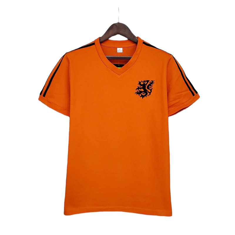 Camisa Seleção da Holanda Treino 1974 - Retrô - Laranja
