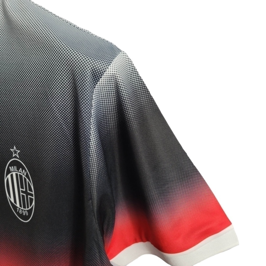 Camisa AC Milan Treino 1995/1996 - Retrô Lotto - Vermelha e preta