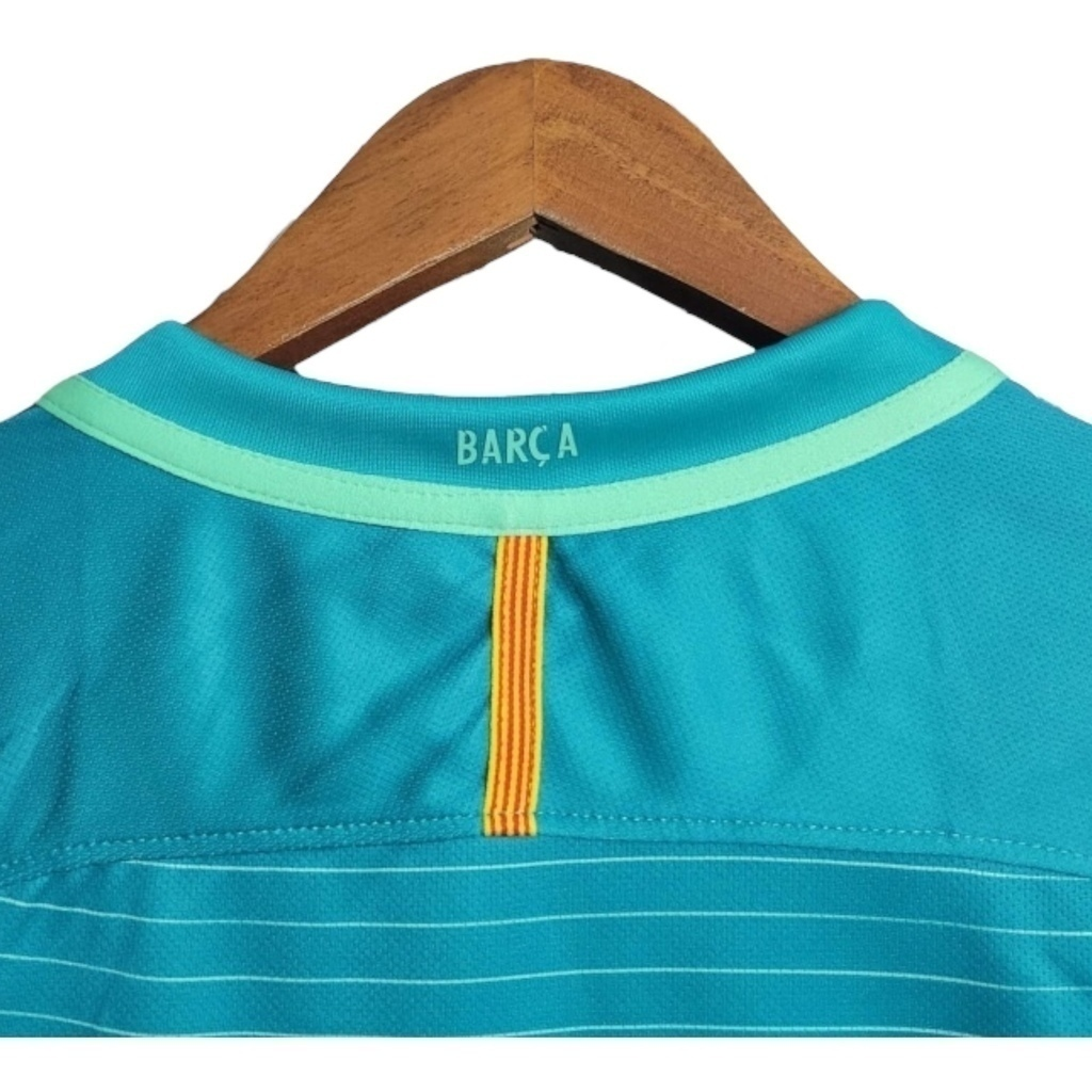 Camisa Barcelona I 2014/2015 - Retrô Nike - Azul e verde