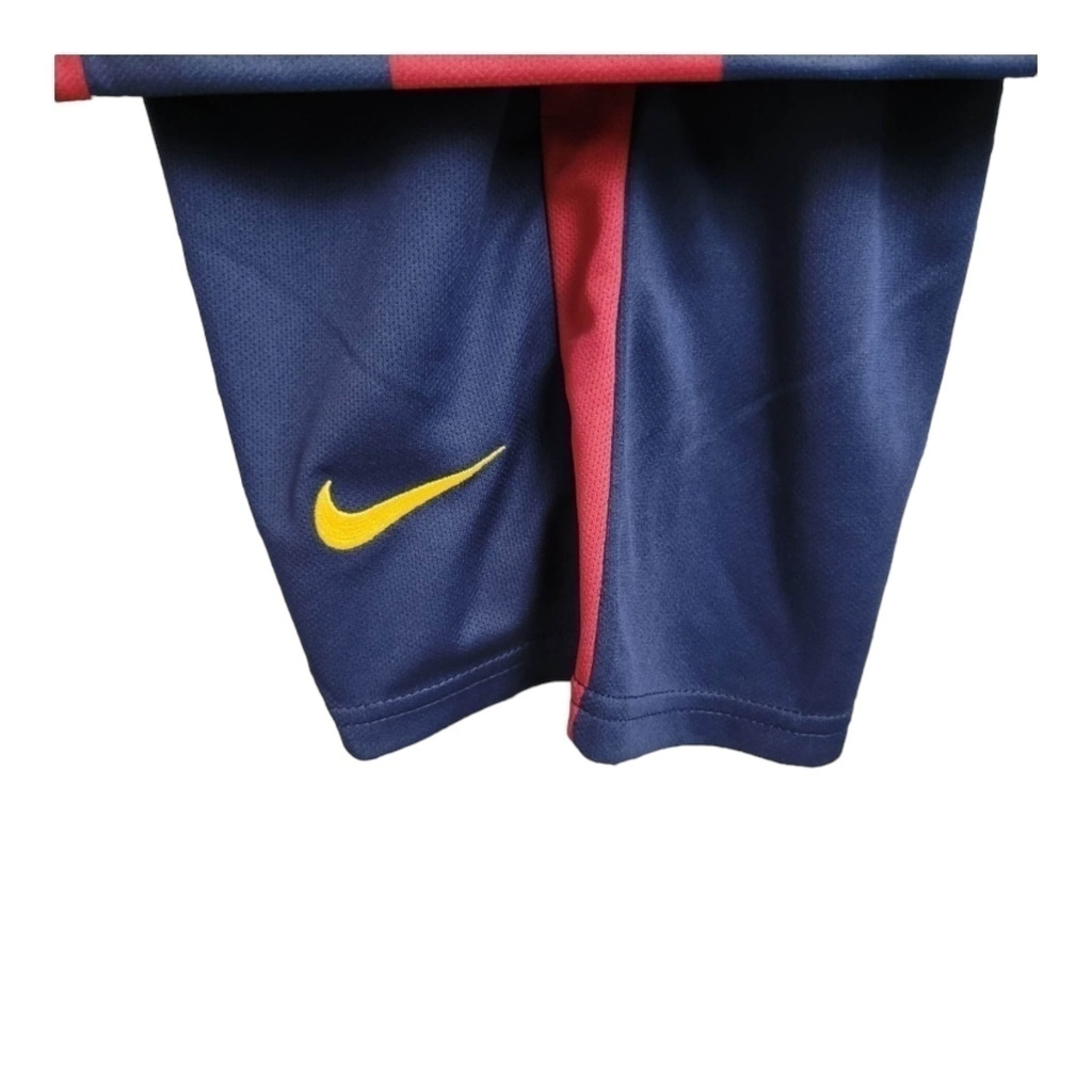Conjunto Infantil Barcelona 2014/2015 - Retrô Nike - Azul e Grená