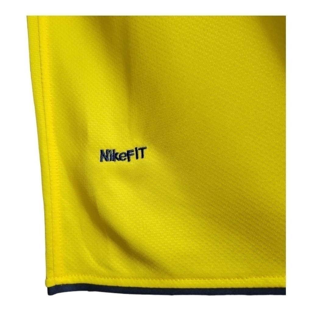 Camisa Barcelona II 2008/2009 - Retrô Nike - Amarela com detalhes em azul e vermelho