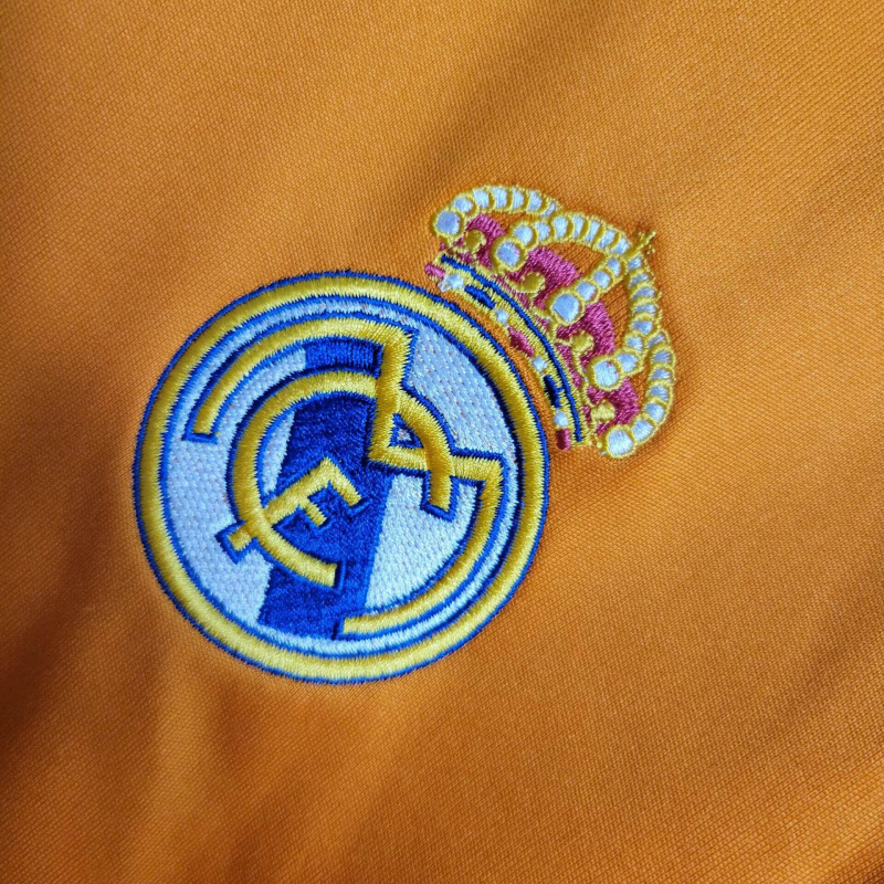 Camisa Real Madrid II 2013/2014 - Retrô Adidas - Laranja com detalhes em cinza
