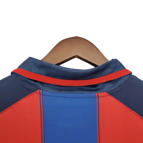 Camisa Barcelona 2003/2004 - Retrô Nike - Azul e Grená