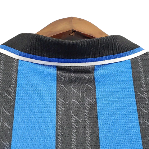 Camisa Inter de Milão 1997/1998 - Retrô Umbro - Azul e preta