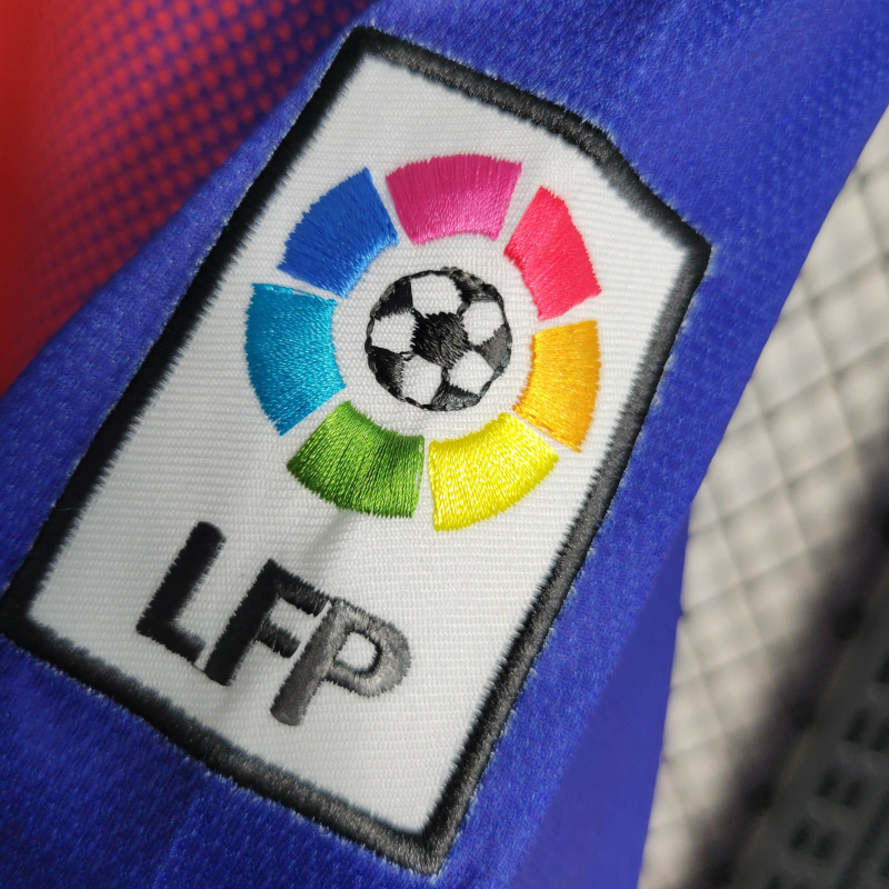 Camisa Barcelona I 2012/2013 Manga Longa - Retrô Nike - Azul com detalhes em vermelho