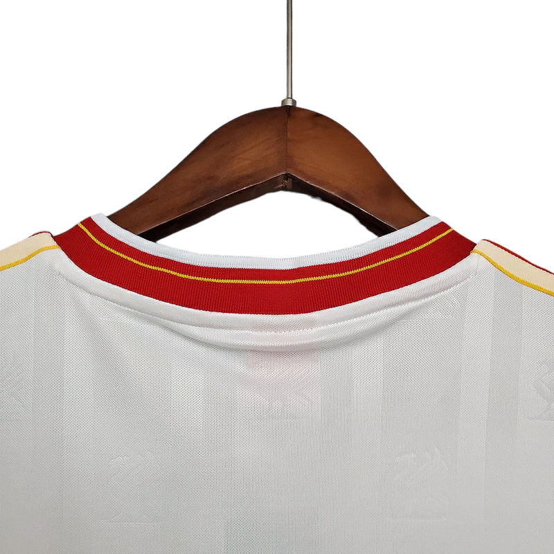 Camisa Liverpool 1985/1986 - Retrô - Branca com detalhes em vermelho