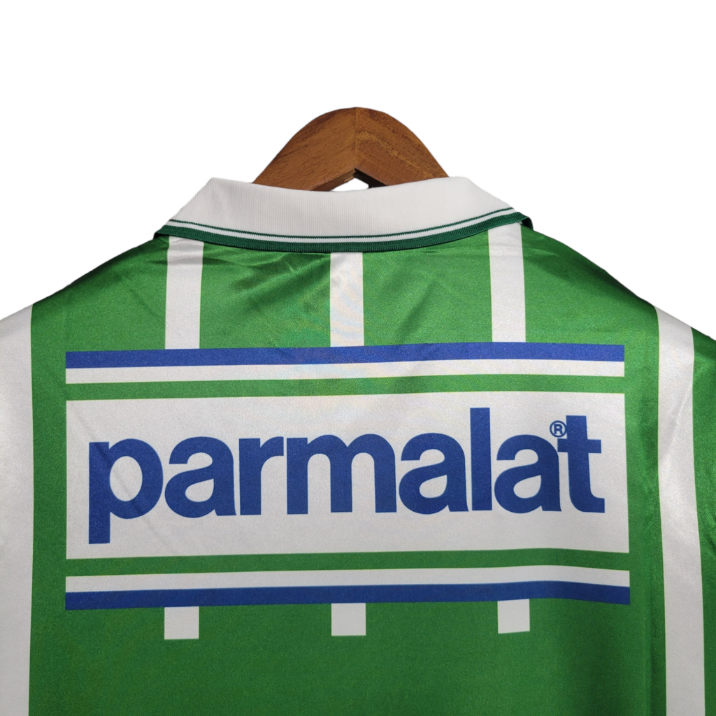 Camisa Palmeiras I 1993 - Retrô Foward - Verde com listras em branco