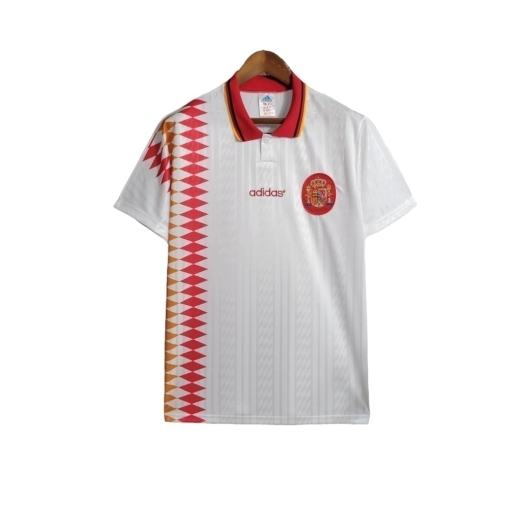 Camisa Seleção da Espanha II 1994 - RetrÓ Adidas - Branca