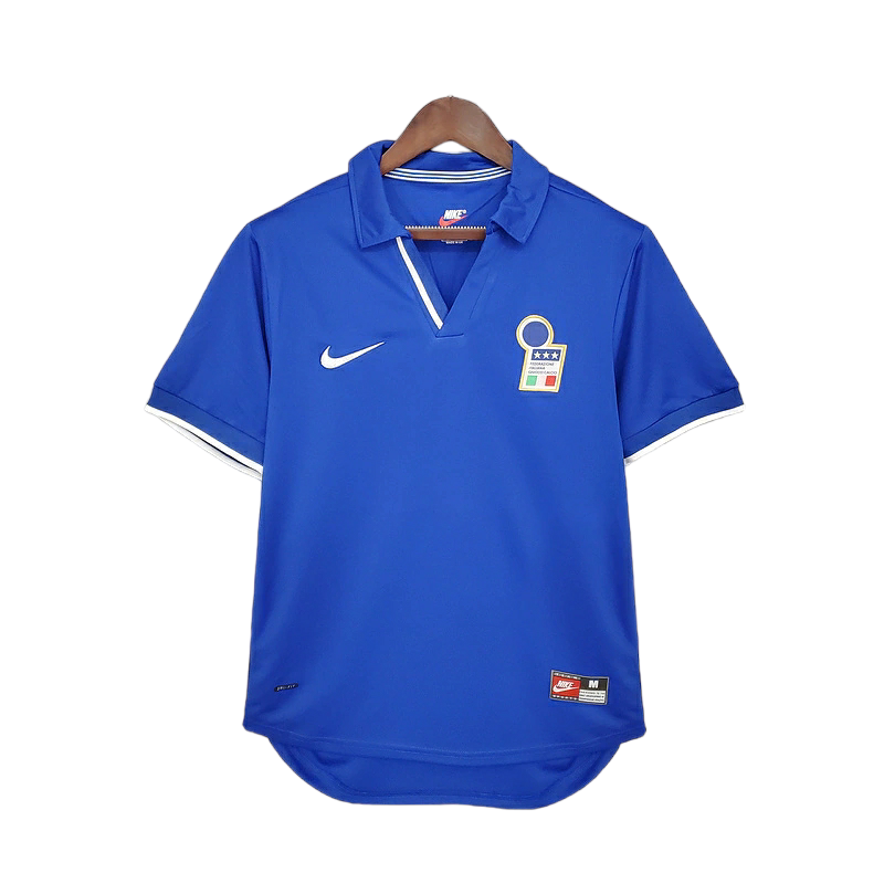 Camisa Seleção da Itália I 1998 - Retrô Nike - Azul