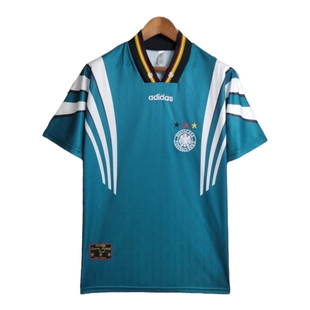 Camisa Seleção da Alemanha II 1996 - RetrÓ Adidas - Verde com detalhes em branco