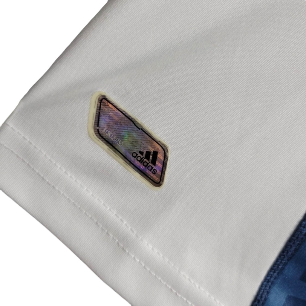 Camisa Los Angeles Galaxy II 2012 - Retrô Adidas - Branca com detalhes em azul com todos os patrocínios