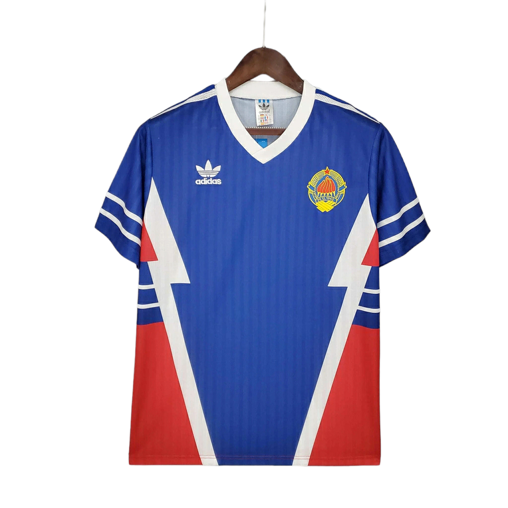 Camisa Seleção da Iugoslávia 1990 - Retrô Adidas - Azul