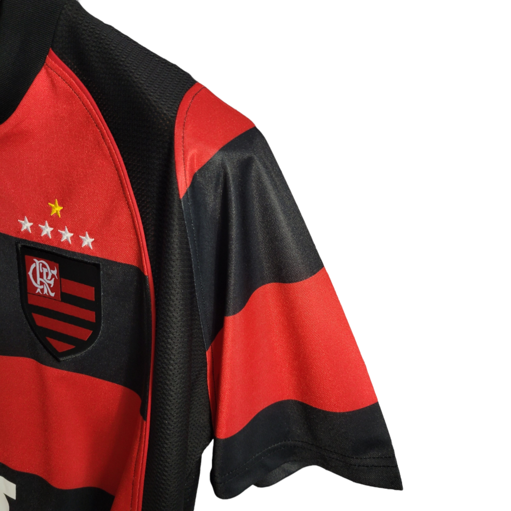 Camisa Flamengo I 2003/2004 - Retrô Nike - Vermelha com detalhes em Preto e amarelo