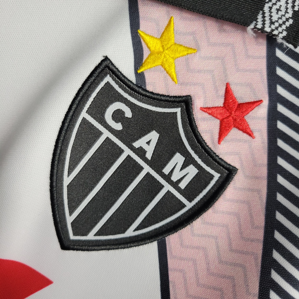 Camisa Atlético Mineiro II 1996 - Retrô - Branco com detalhes em preto