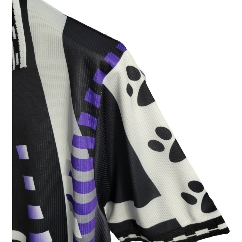 Camisa Real Madrid II 1997/1998 - Retrô Kelme - Branca com detalhes em preto e roxo