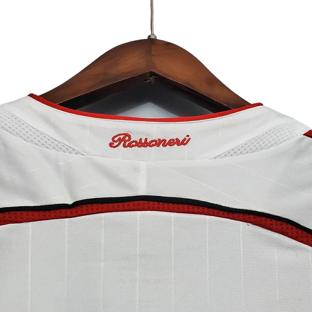 Camisa AC II Milan 2006/2007 - Retrô Adidas - Branca com detalhes em vermelho
