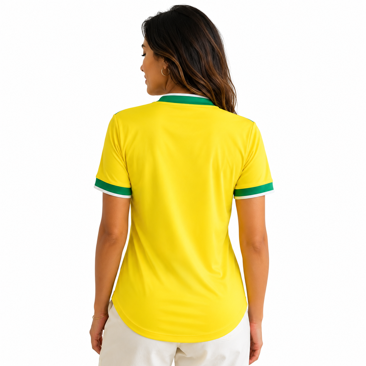 Camisa Flamengo Edição Especial Copa do Mundo 2026 - Torcedor Feminina Verde e Amarela