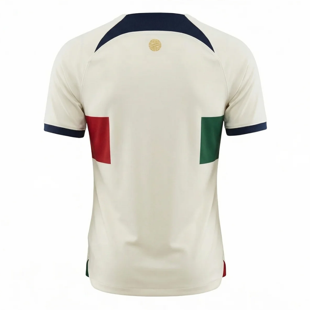 Camisa Seleção de Portugal II 2022 - Retrô Nike - Branca com detalhes em vermelho e verde