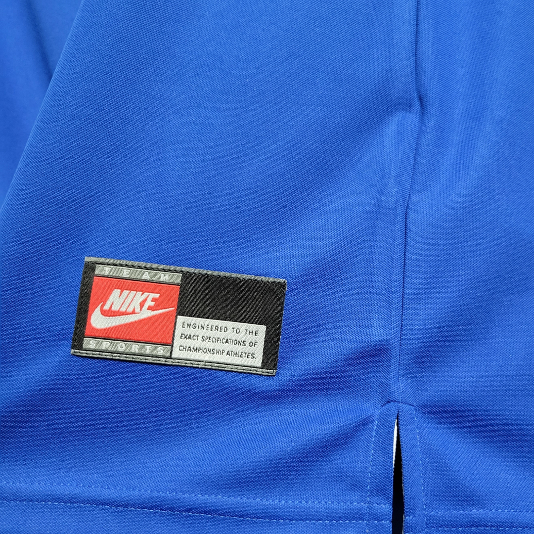 Camisa Seleção Brasileira II 1998 - Retrô Nike - Azul com detalhes em branco