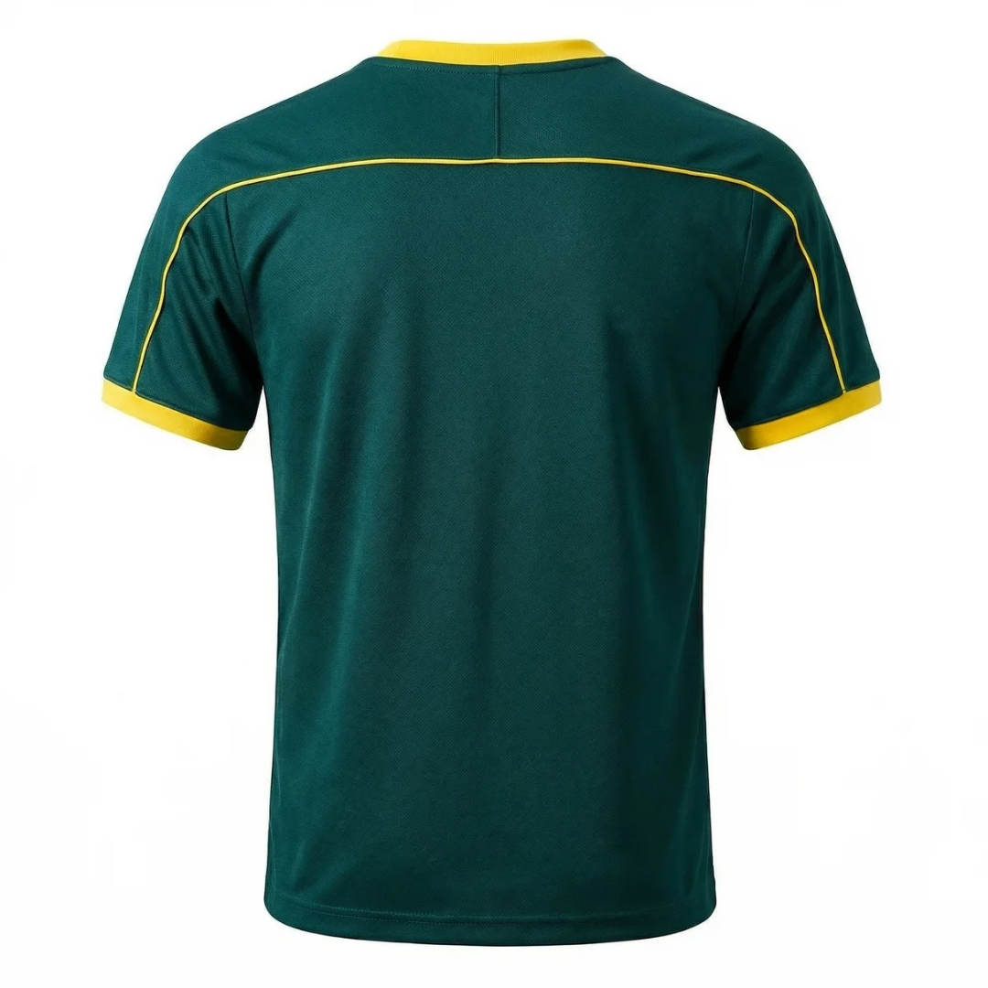 Camisa Seleção Brasileira Goleiro 1998 - Retrô Nike - Verde escuro com detalhes em branco e amarelo