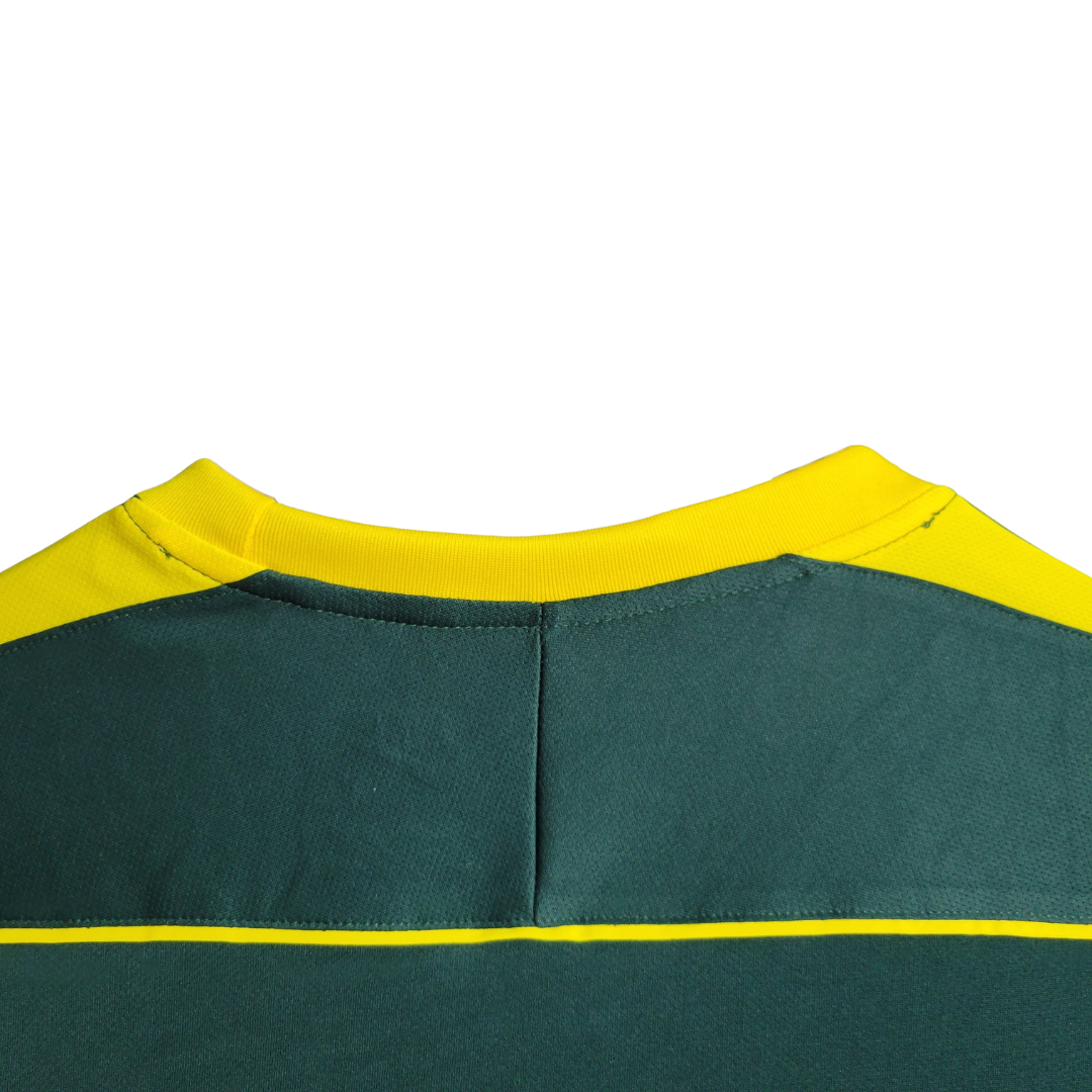Camisa Seleção Brasileira Goleiro 1998 - Retrô Nike - Verde escuro com detalhes em branco e amarelo
