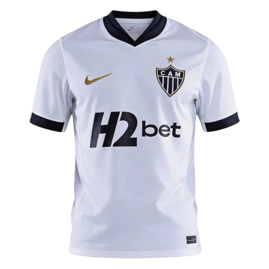 Camisa Atlético Mineiro II 26/27 - Torcedor Nike Masculina - Branca com detalhes em preto e dourado
