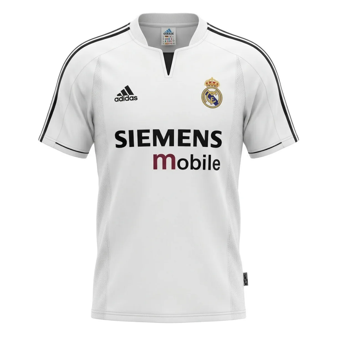 Camisa Real Madrid I 2003/2004 - Retrô Adidas - Branca