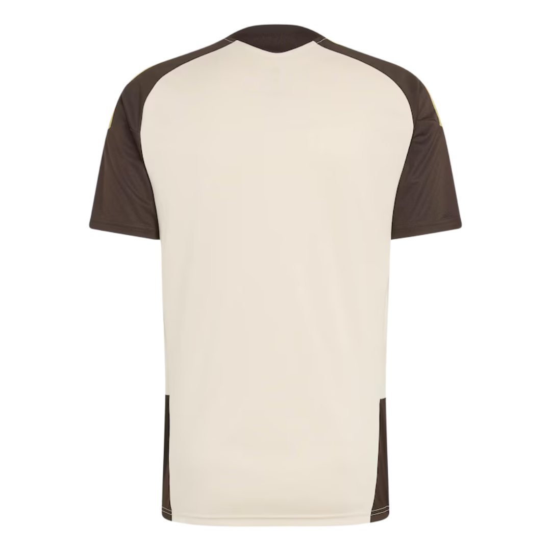 Camisa Flamengo Treino Atleta 26/27 - Torcedor Adidas Masculina - Bege com detalhes em marrom