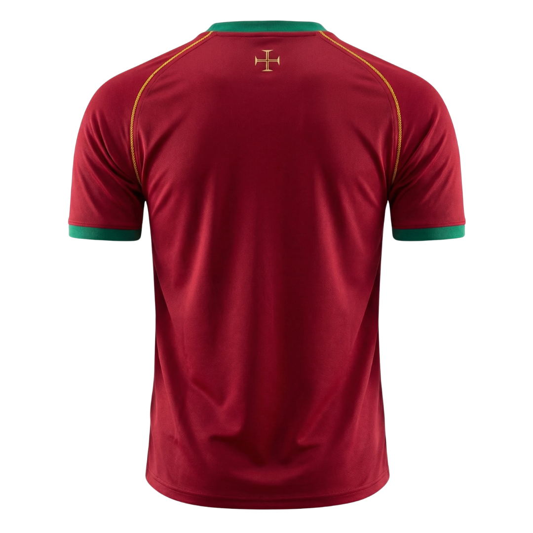 Camisa Seleção de Portugal I 2006 - Retrô Nike - Vermelha com detalhes em amarelo e verde