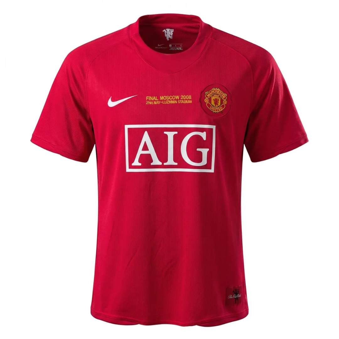 Camisa Manchester United I 2007/2008 - Retrô Nike - Vermelha