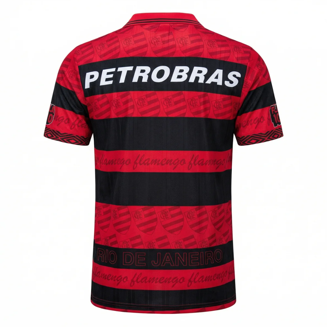 Camisa Flamengo I 1995 - Retrô Umbro - Vermelha e Preta