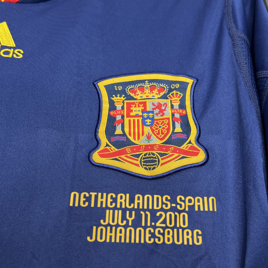 Camisa Seleção da Espanha II 2010 - Retrô Adidas - Azul