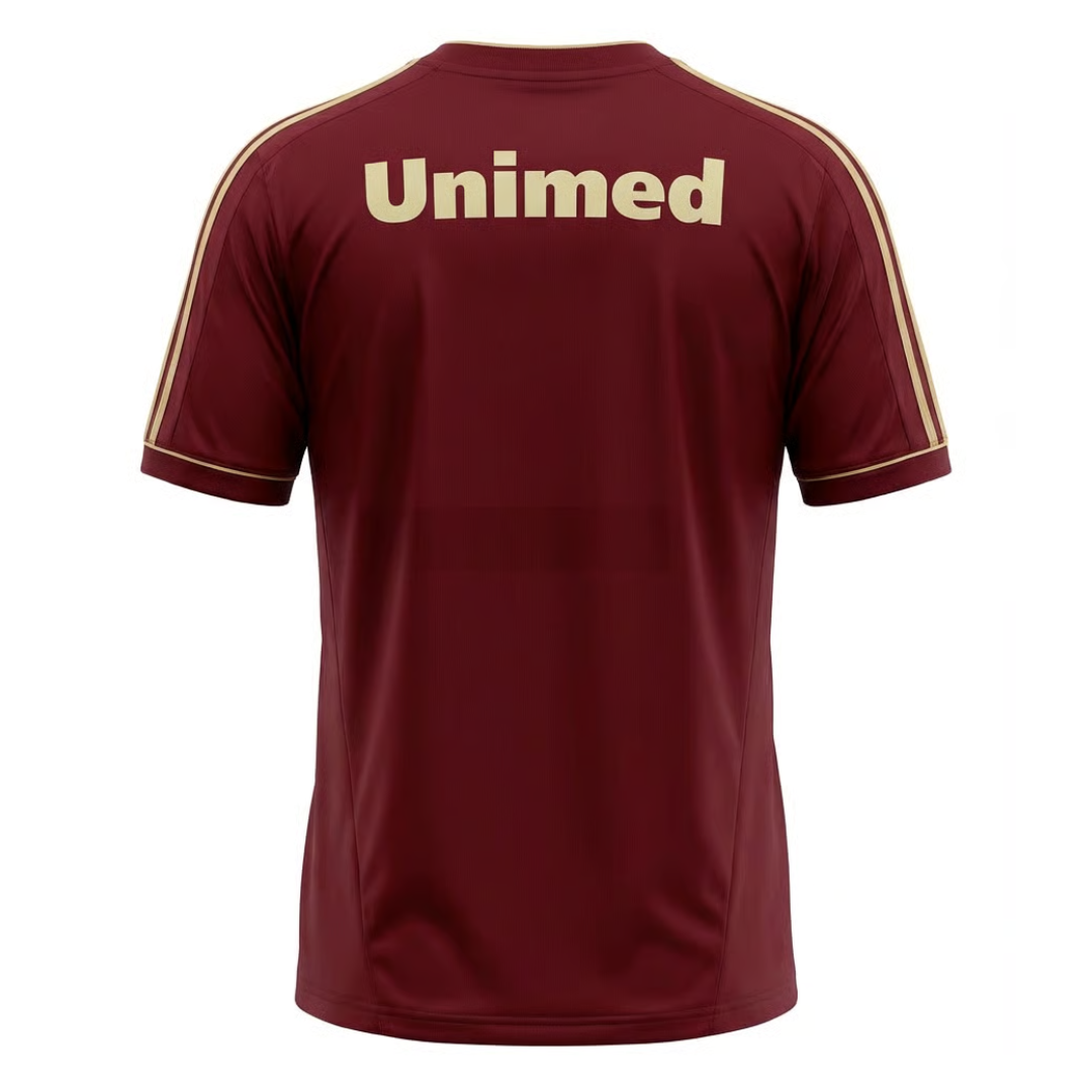 Camisa Fluminense III 2011/2012 - Retrô Adidas - Vermelha com detalhes em dourado