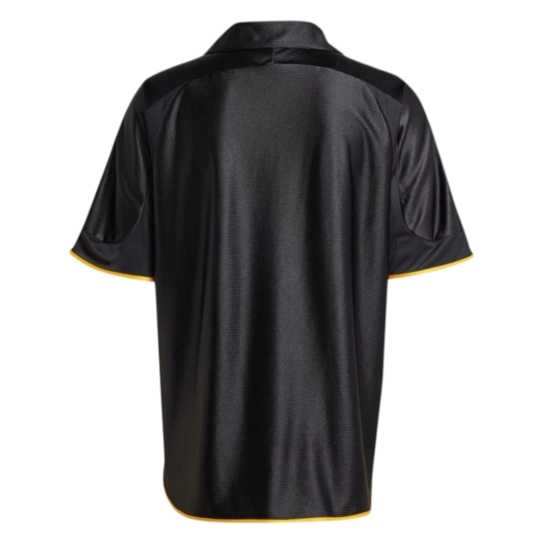 Camisa Real Madrid II 1999/2001 - Retrô Adidas - Preta com detalhes em amarelo