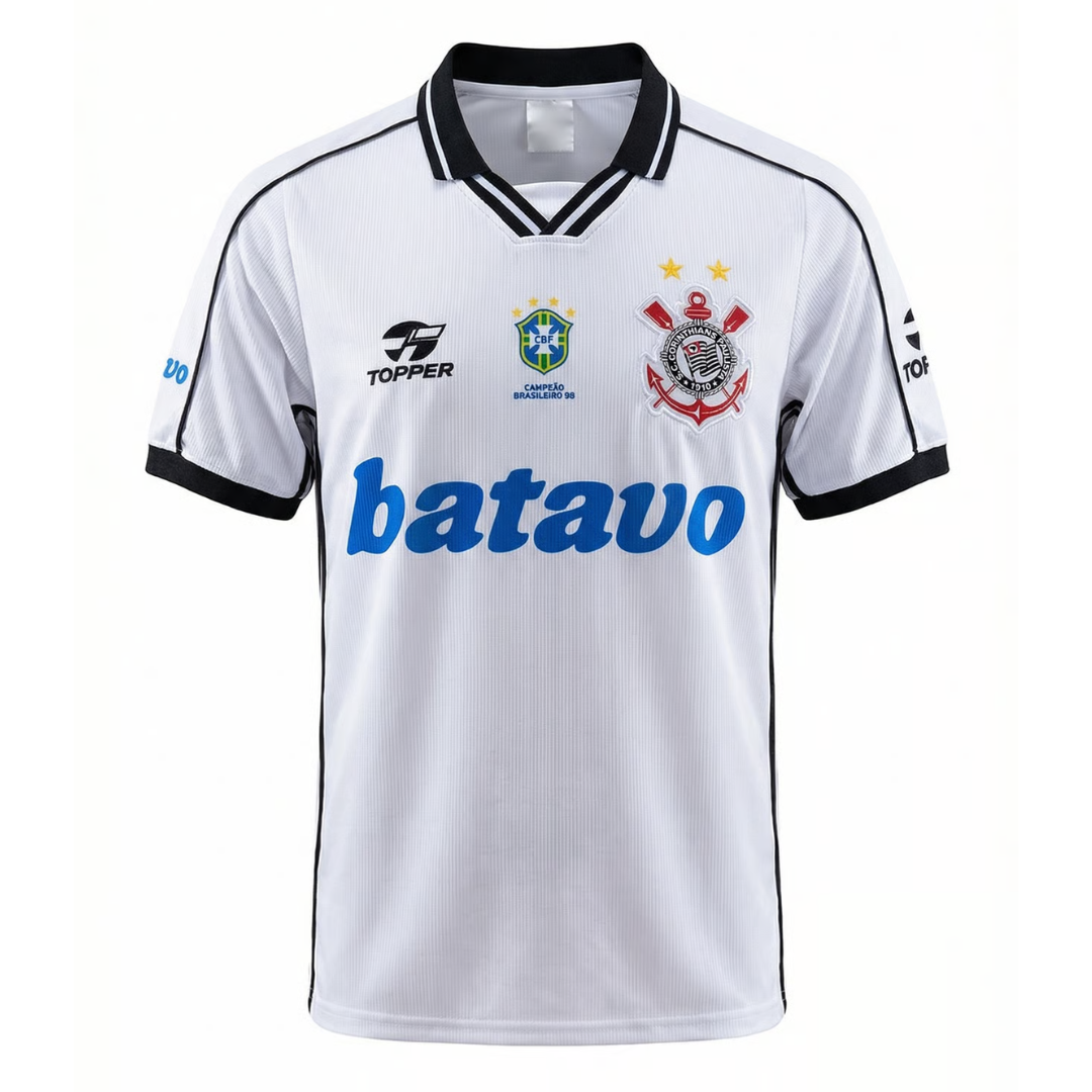 Camisa Corinthians I 1999/2000 - Retrô Topper Masculina - Branca