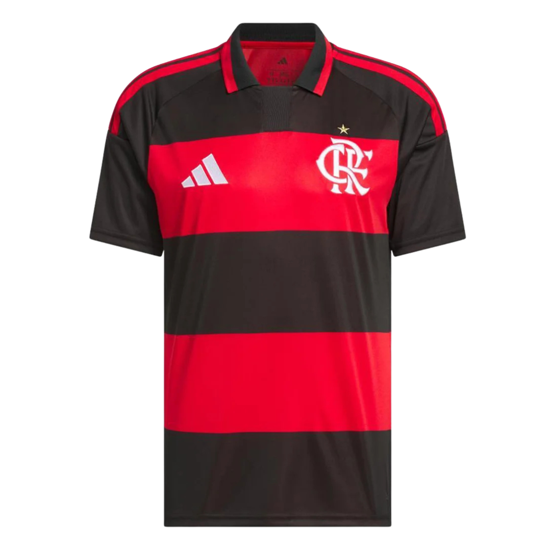 Camisa Flamengo I 26/27 - Torcedor Adidas Masculina - Preta e vermelha