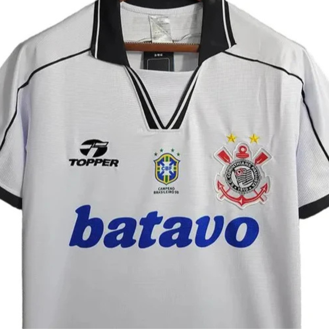 Camisa Corinthians I 1999/2000 - Retrô Topper Masculina - Branca
