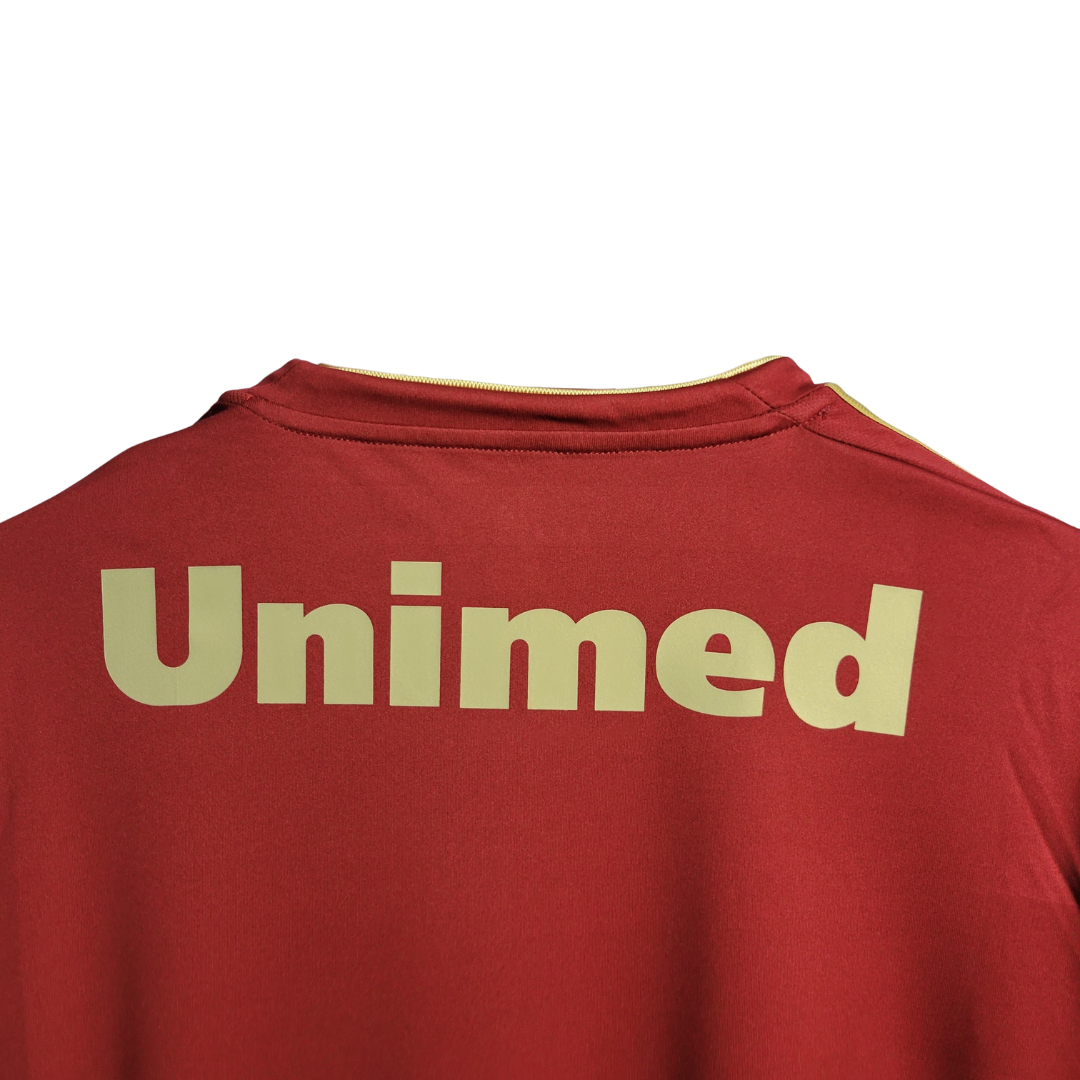 Camisa Fluminense III 2011/2012 - Retrô Adidas - Vermelha com detalhes em dourado
