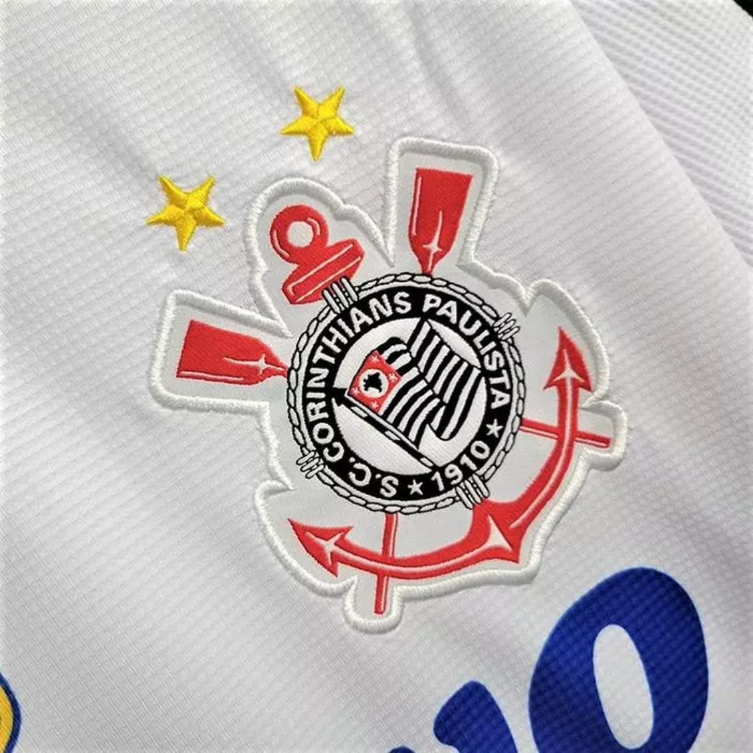 Camisa Corinthians I 1999/2000 - Retrô Topper Masculina - Branca