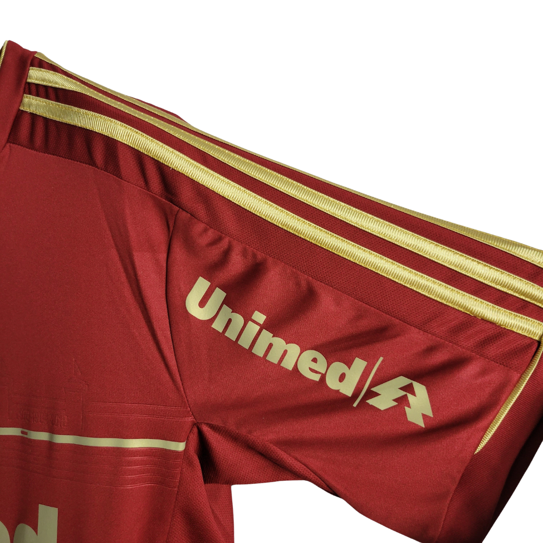 Camisa Fluminense III 2011/2012 - Retrô Adidas - Vermelha com detalhes em dourado