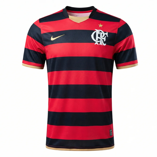 Camisa Flamengo I 2008/2009 - Retrô Nike - Vermelha com detalhes em Preto e amarelo