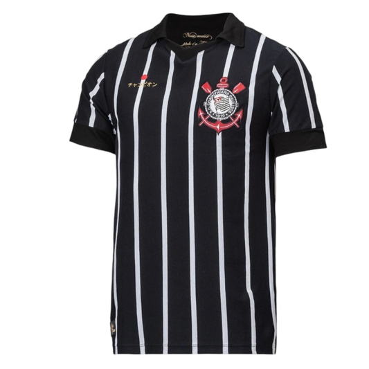 Camisa Corinthians Comemorativa Campeão Mundial 2012 - Retrô Masculina - Preta