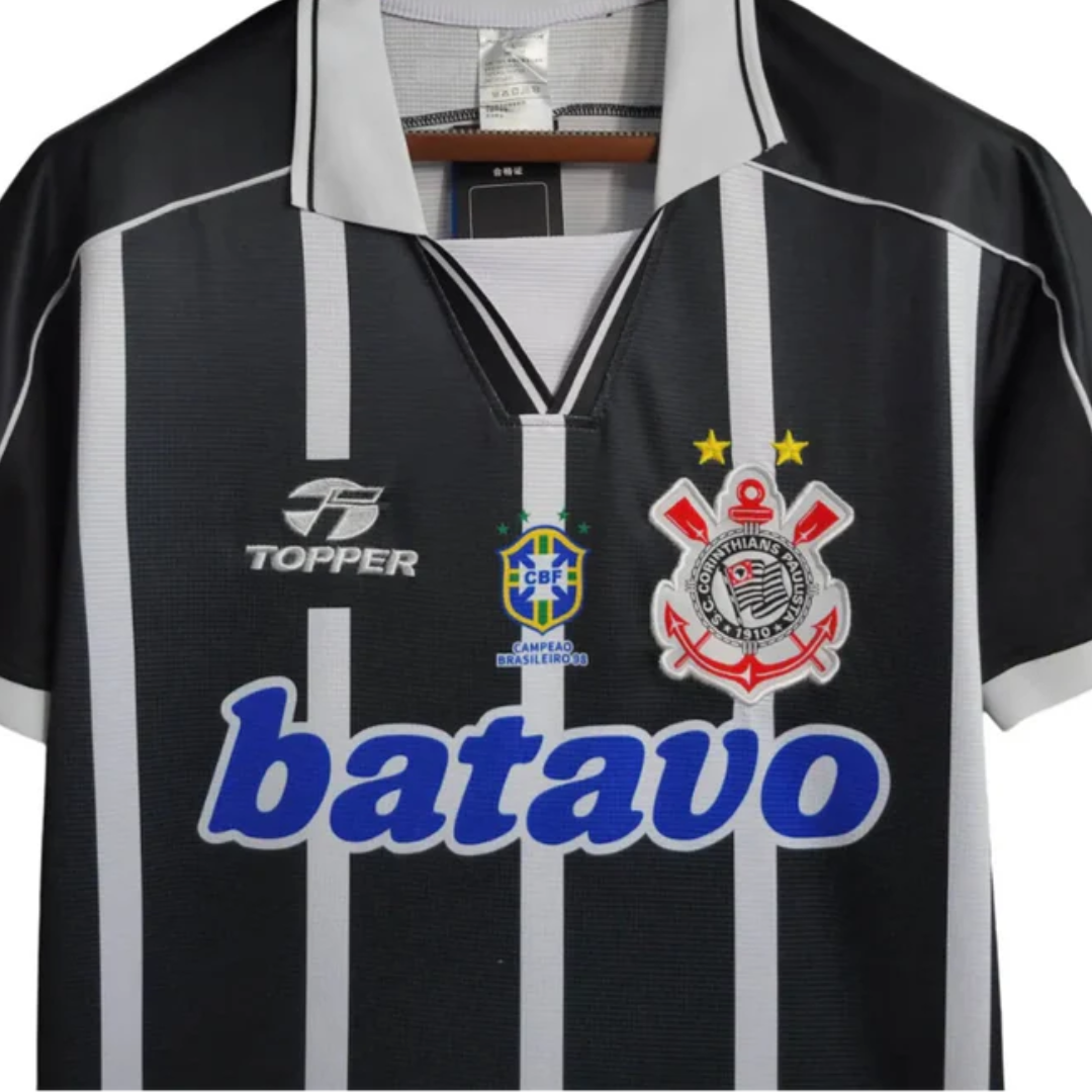 Camisa Corinthians II 1999/2000 - Retrô Topper Masculina - Preta