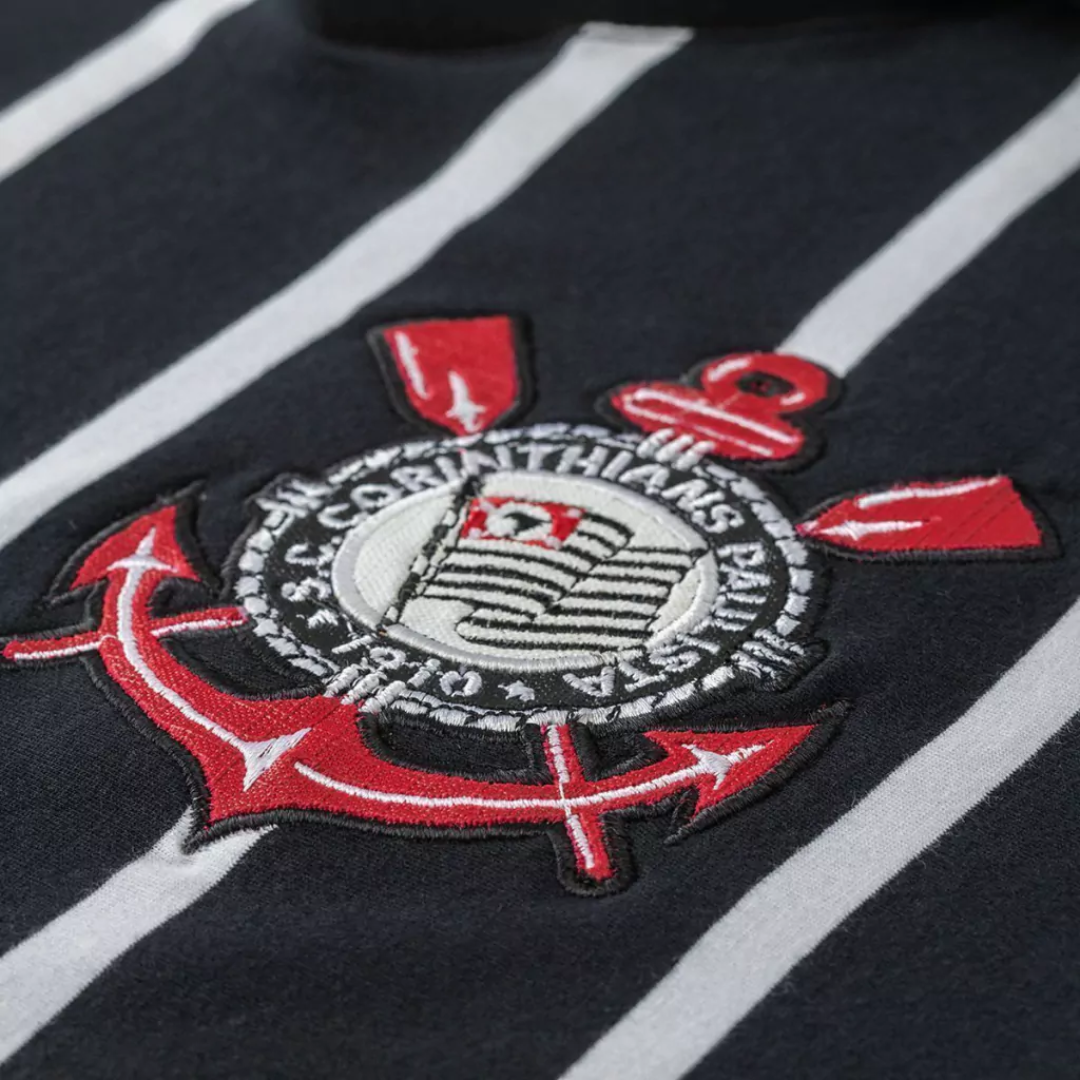 Camisa Corinthians Comemorativa Campeão Mundial 2012 - Retrô Masculina - Preta