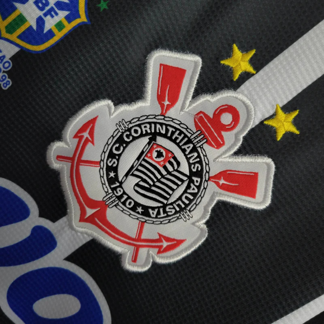 Camisa Corinthians II 1999/2000 - Retrô Topper Masculina - Preta