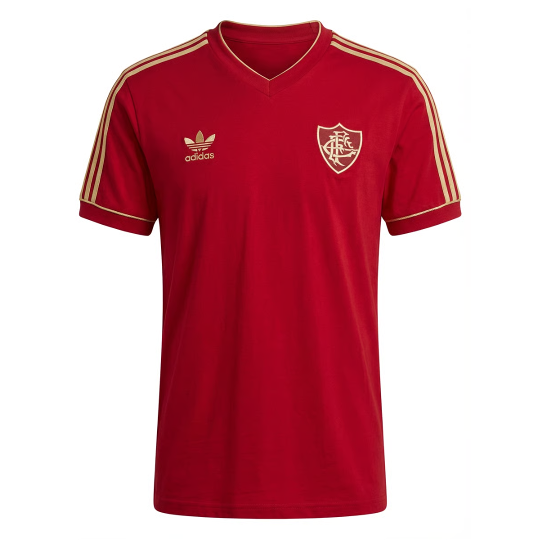 Camisa Fluminense Adidas Originals - Retrô Adidas - Grená com detalhes em dourado